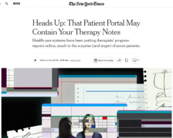 Are Your Therapist’s Notes Secure: Patient Portals May Share Your Therapist’s Notes